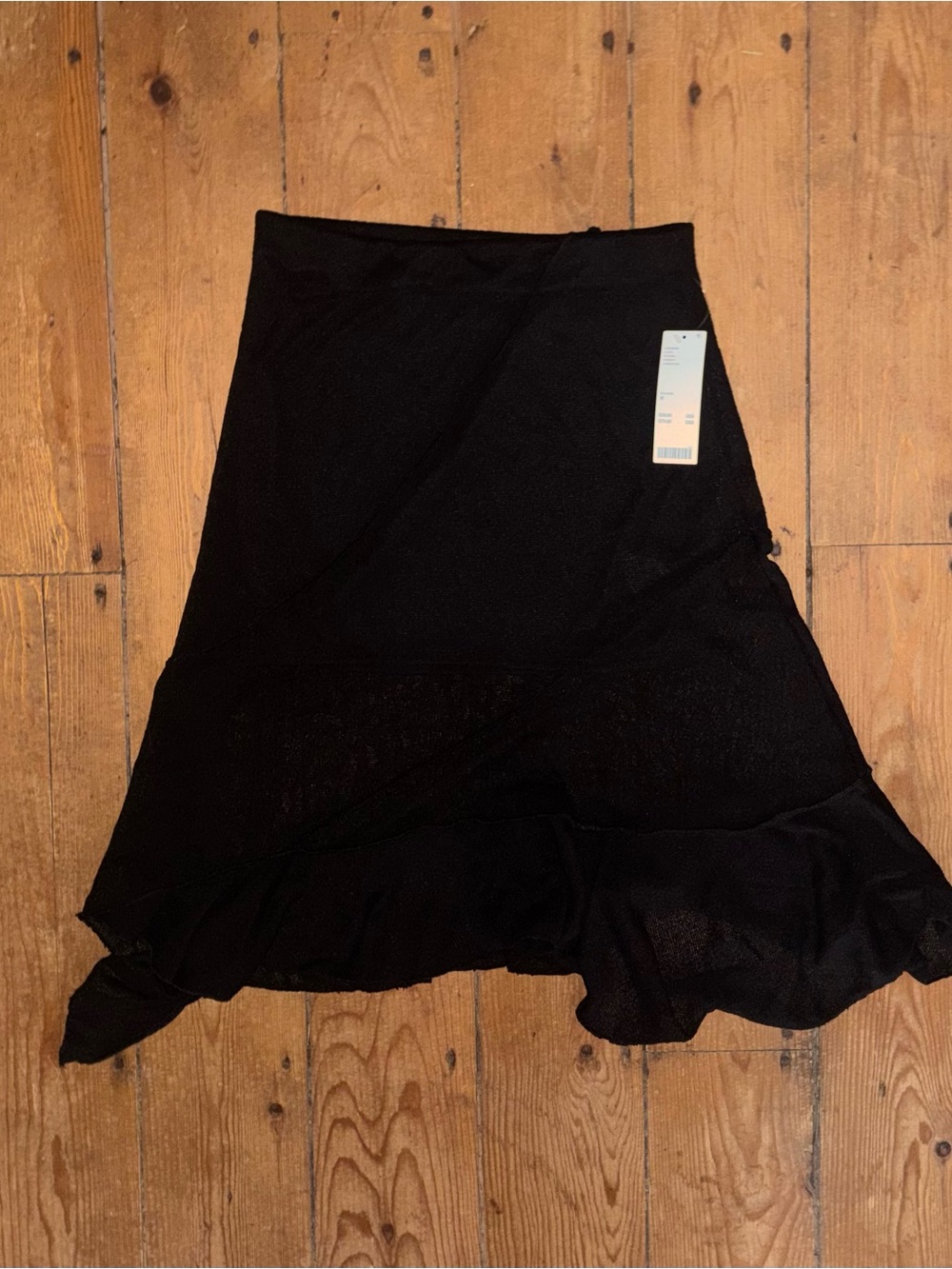 silence + noise Black Asymmetrical Midi Skirt